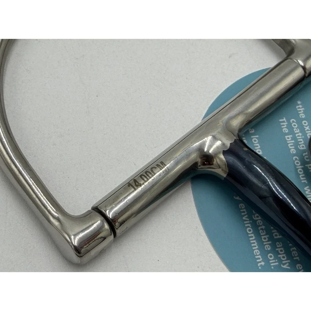 Shires Equestrian Blue Alloy Hunter Dee Bit With Lozenge 5.5